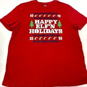 Happy Elf’n Holidays Christmas t shirt M